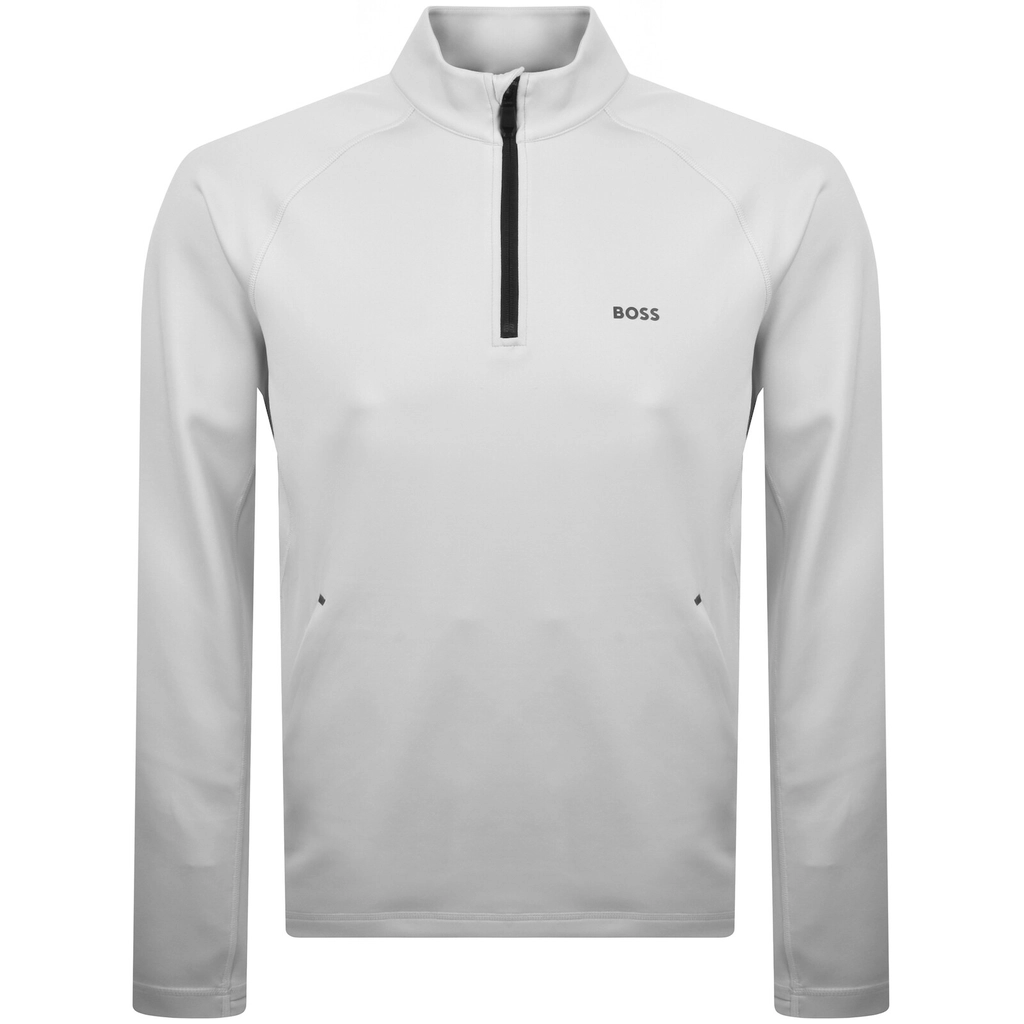 Boss Athleisure BOSS Quarter Zip Active Sweatshirt Grey